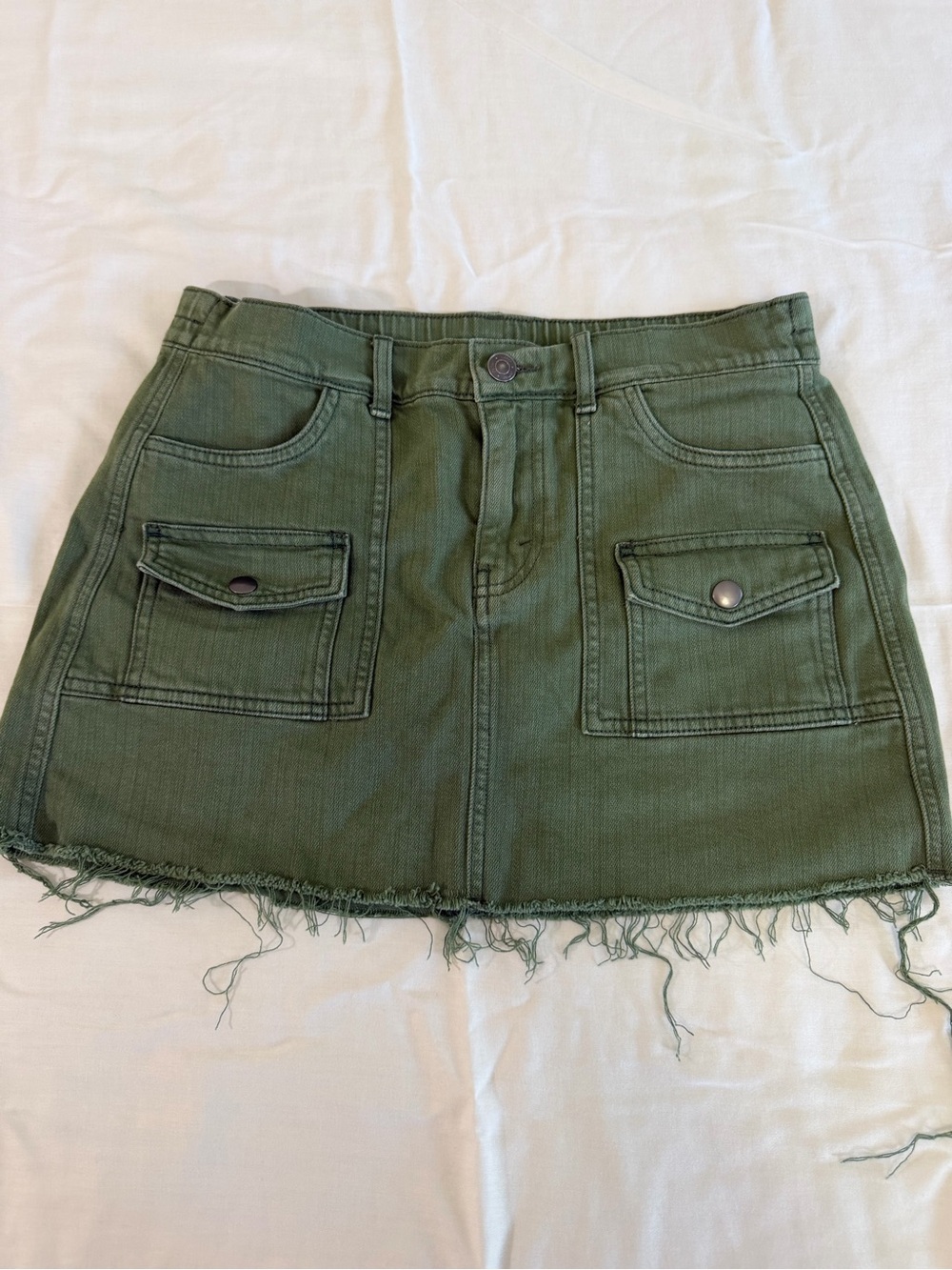 aerie Olive Green Cargo Pocket Mini Skirt
